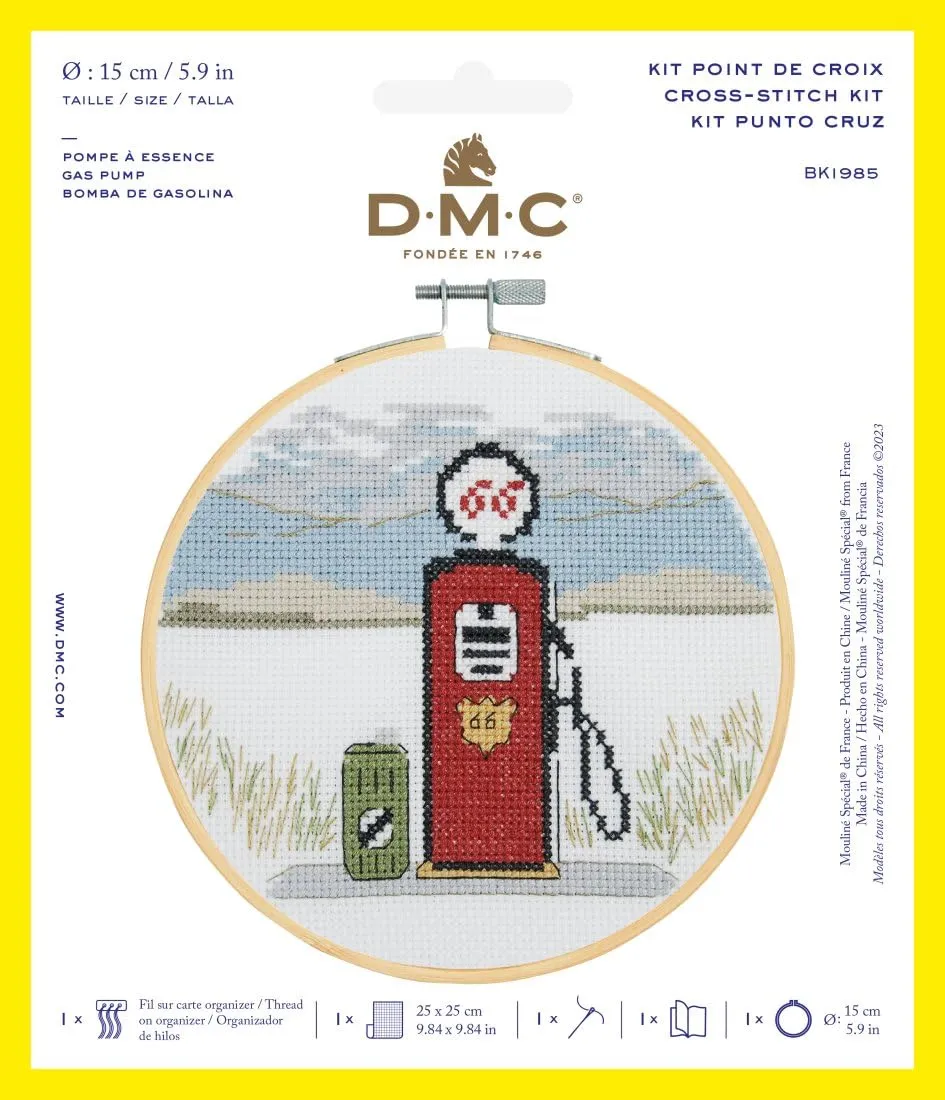 dmc-tankstelle-kreuzstichset-aida-14ct-anf-nger-mit-rahmen image 1