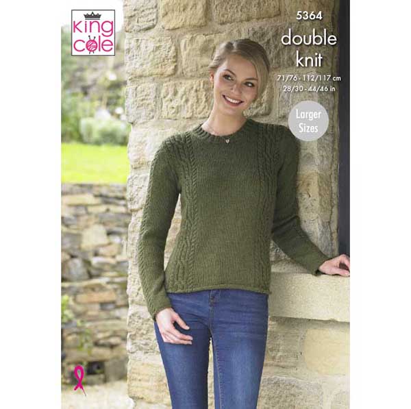 king-cole-5364-strickanleitung-cardigan-pullover-majestic image 1