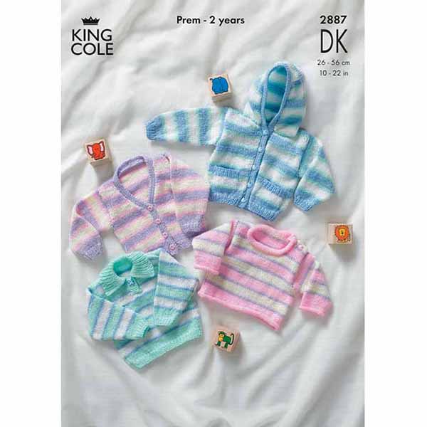 king-cole-2887-strickanleitung-jacke-pullover-cardigan-dk image 1