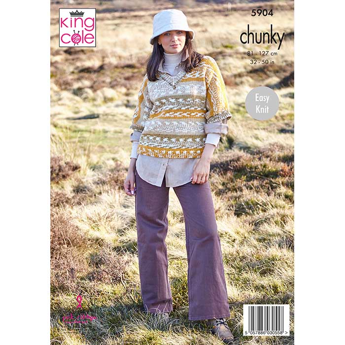 king-cole-patterns-5904-strickanleitung-pullover-nordic-chunky image 2