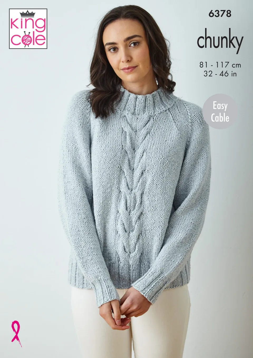 king-cole-6378-cape-top-pullover-strickanleitung-simply-denim-chunky image 1