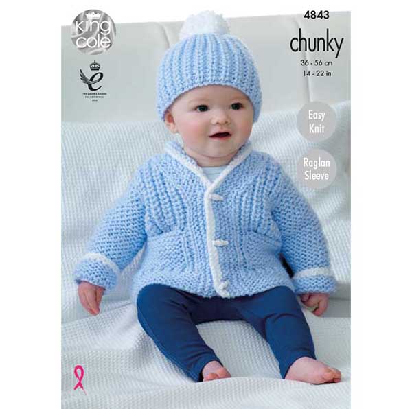 king-cole-4843-babyjacken-m-tze-strickanleitung-baby-chunky image 1