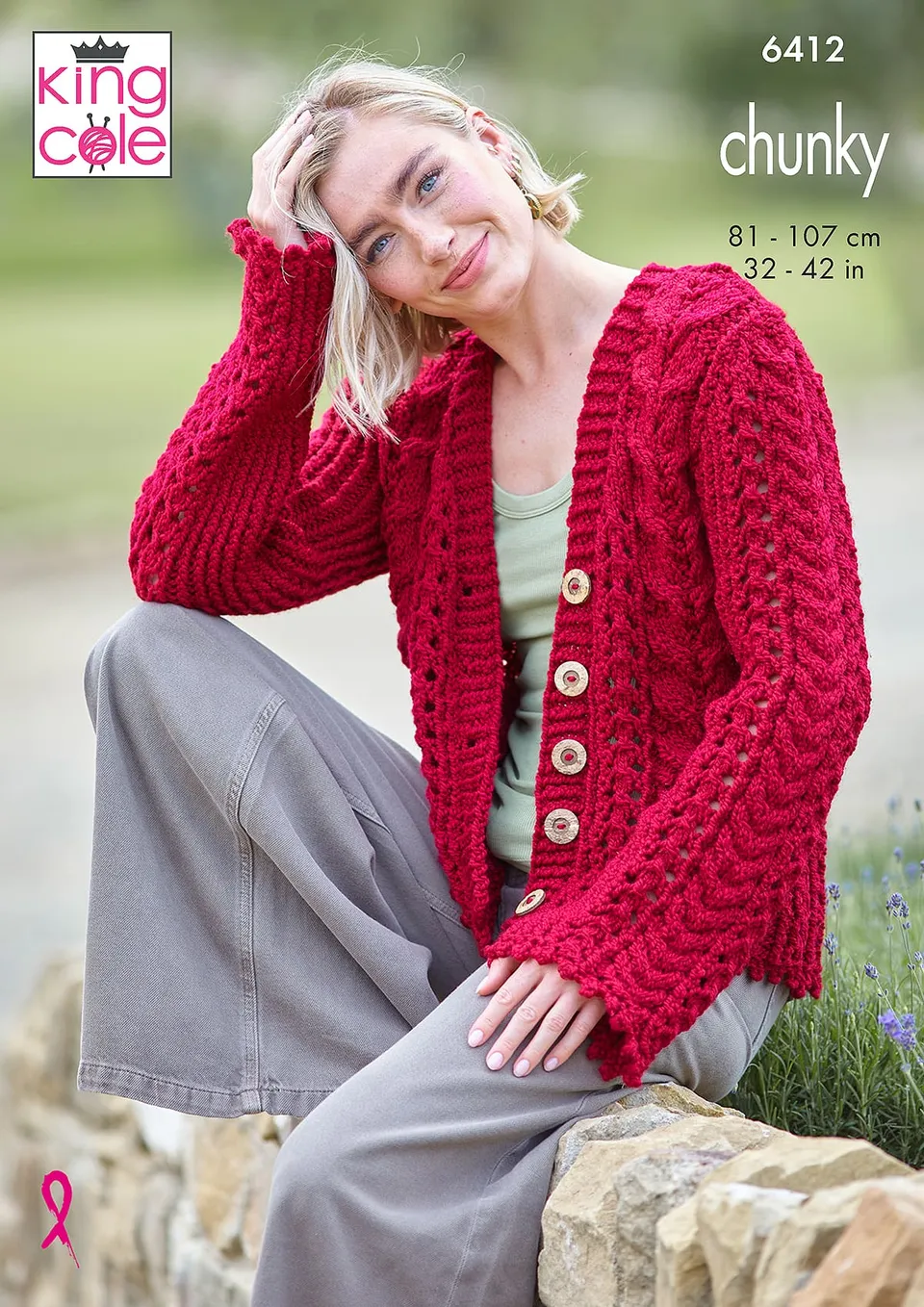 king-cole-patterns-6412-strickanleitung-damen-cardigan-dalesway-chunky image 1