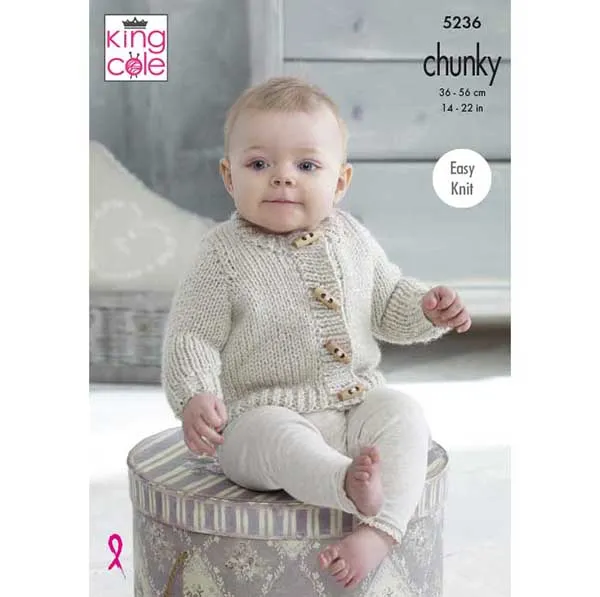 king-cole-5236-cardigans-westen-strickanleitung-baby-chunky image 1