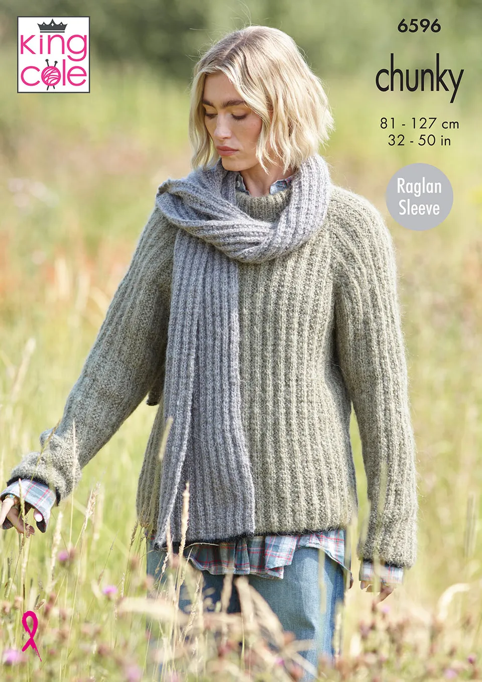 king-cole-6596-strickanleitung-pullover-cardigan-schal-chunky image 1