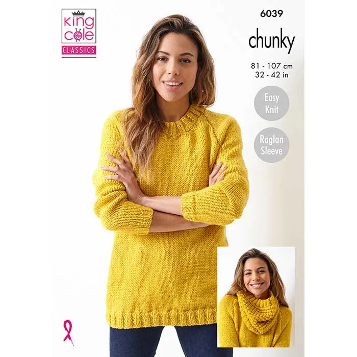 king-cole-6039-strickanleitung-pullover-loop-big-value-chunky image 1