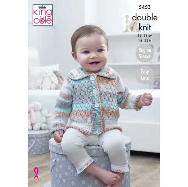 king-cole-5453-strickanleitung-baby-cardigans-cottonsoft-dk image 1