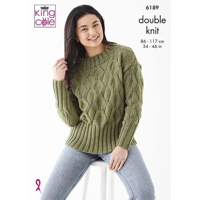 king-cole-patterns-6189-damenpullover-strickanleitung-cherished-dk image 1