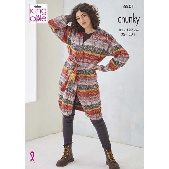 king-cole-patterns-6201-strickanleitung-jacke-weste-hedgerow-chunky image 1