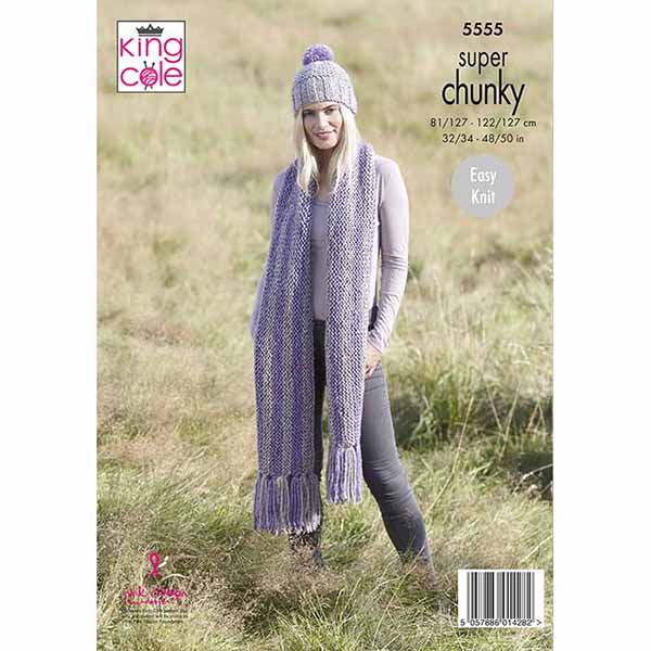 king-cole-5555-schal-strickanleitung-big-value-chunky image 2