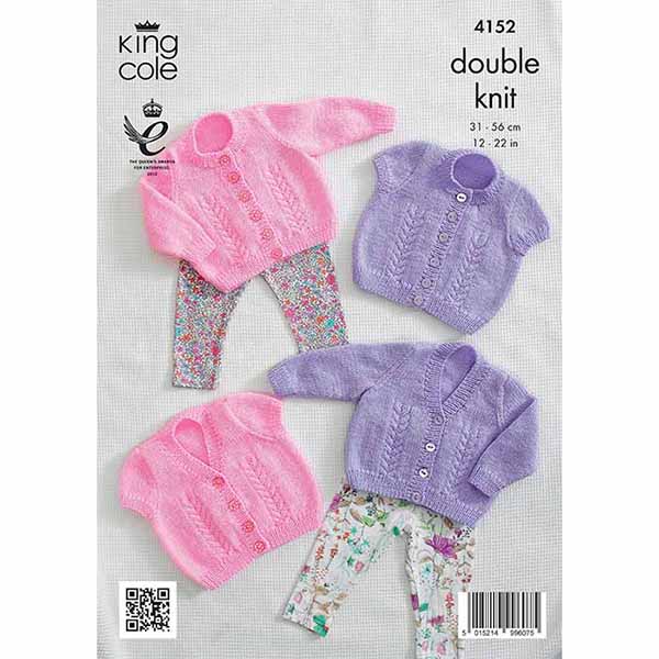 king-cole-4152-strickanleitung-baby-cardigans-baby-dk image 2