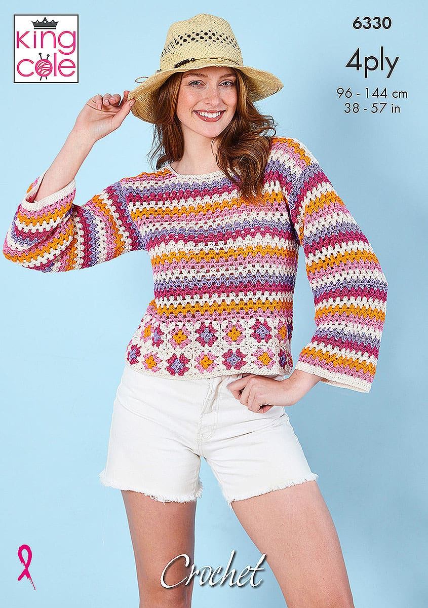 king-cole-6330-h-kelanleitung-pullover-top-giza-cotton-baumwolle image 1