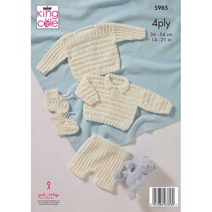 king-cole-5985-strickanleitung-babyset-pullover-4ply image 2