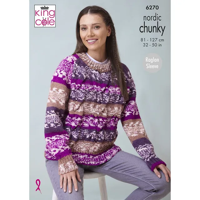 king-cole-6270-pullover-strickanleitung-nordic-chunky image 1