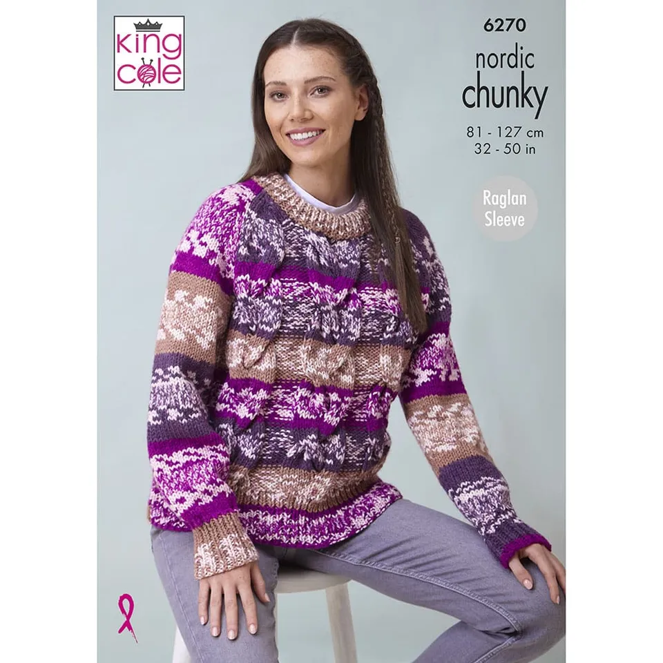 king-cole-6270-pullover-strickanleitung-nordic-chunky image 1