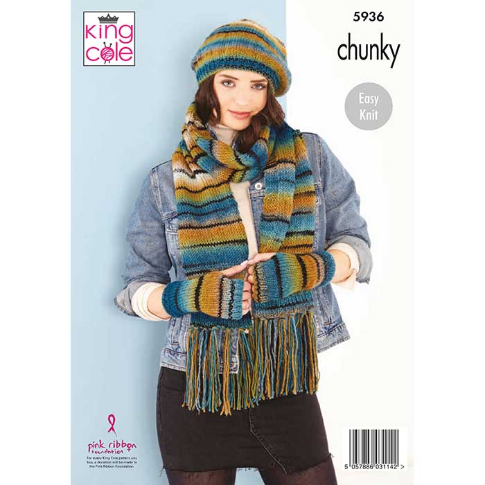 king-cole-patterns-5936-safari-chunky-accessoires-strickanleitung image 2