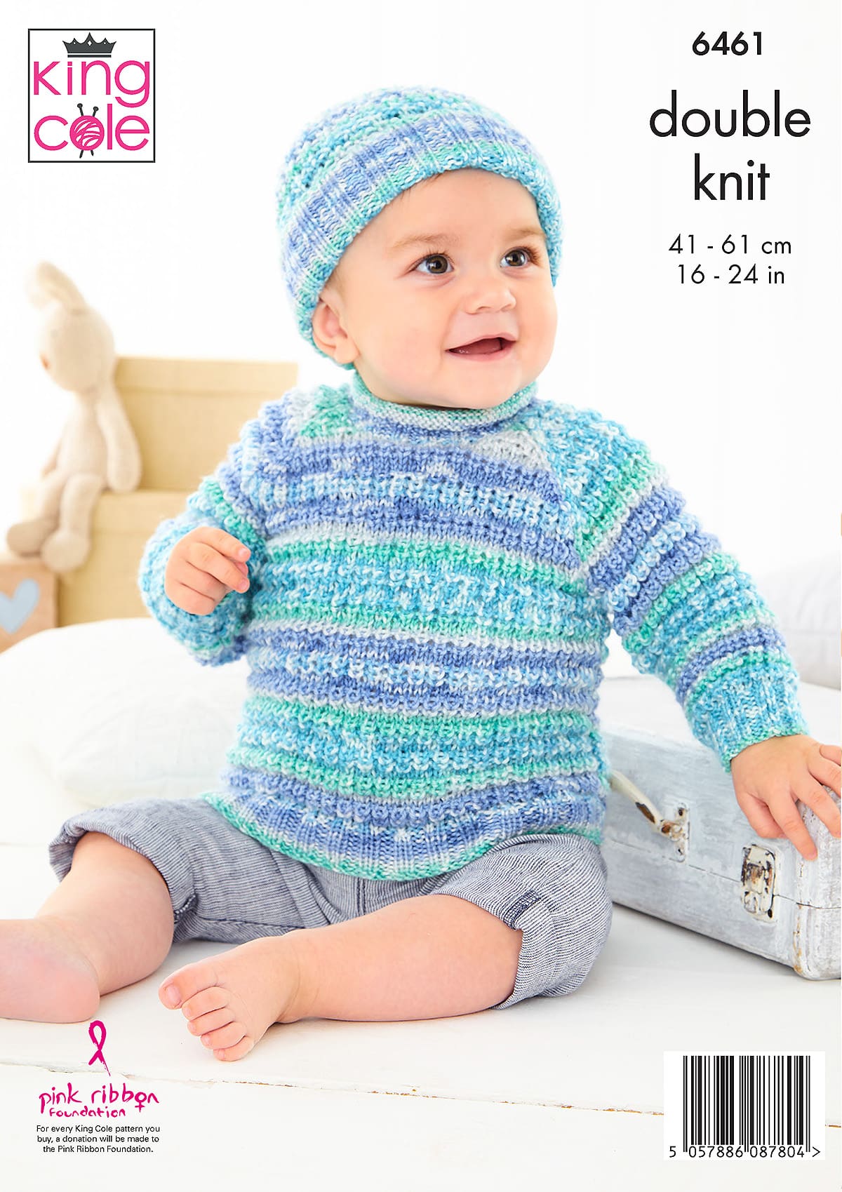 king-cole-6461-strickanleitung-pullover-cardigan-m-tze-fjord-baby-dk image 2