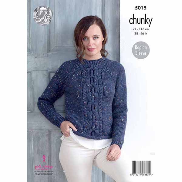 king-cole-5015-pullover-strickanleitung-chunky-tweed image 2