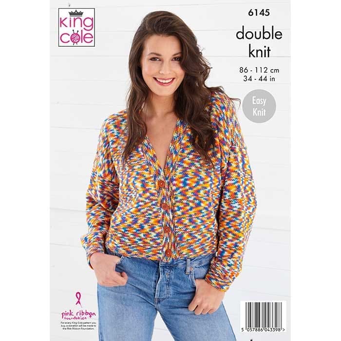 king-cole-6145-pullover-cardigan-strickanleitung-jitterbug-dk image 2