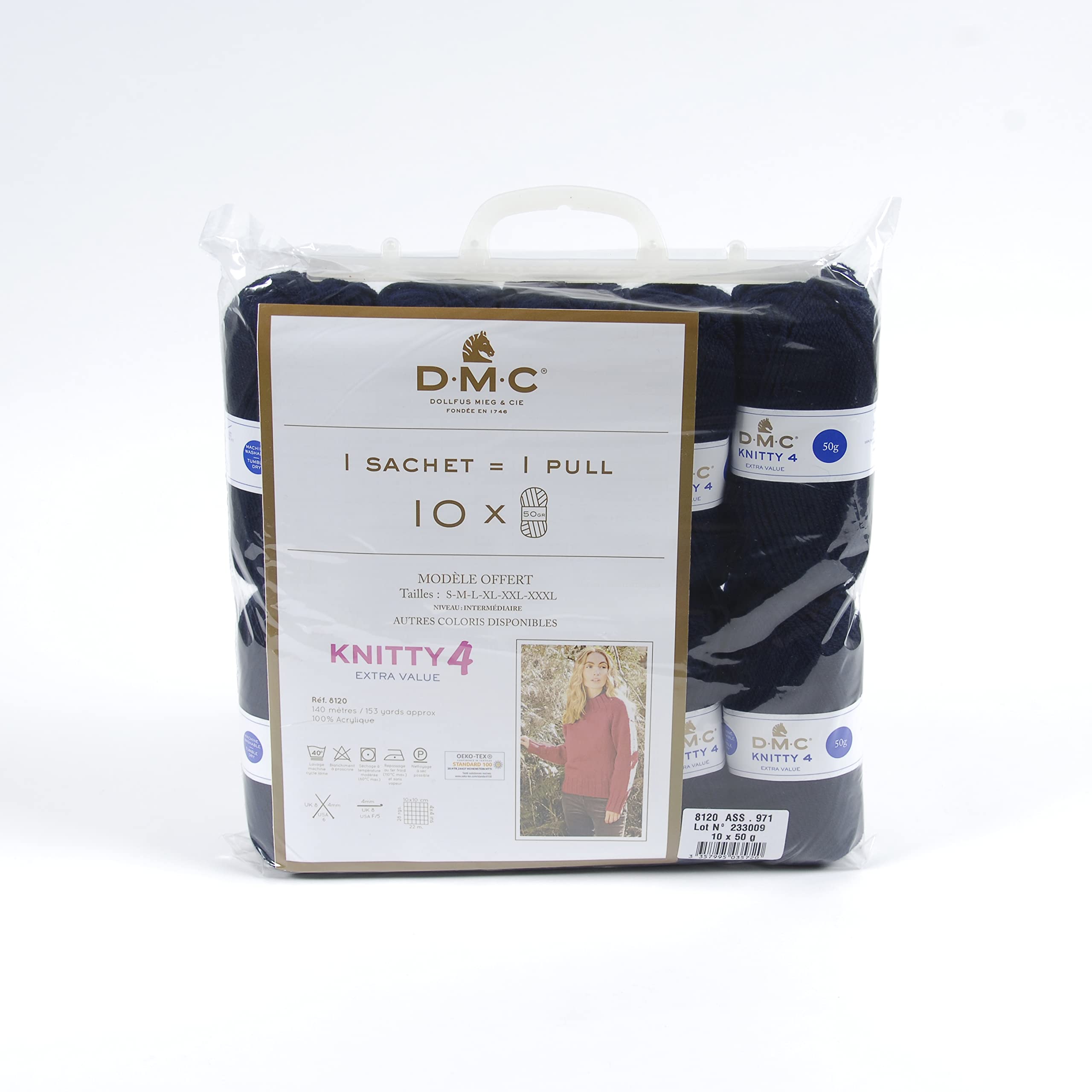dmc-knitty-4-strickgarn-set-10x50g-140m-100-acryl-mit-anleitung image 2