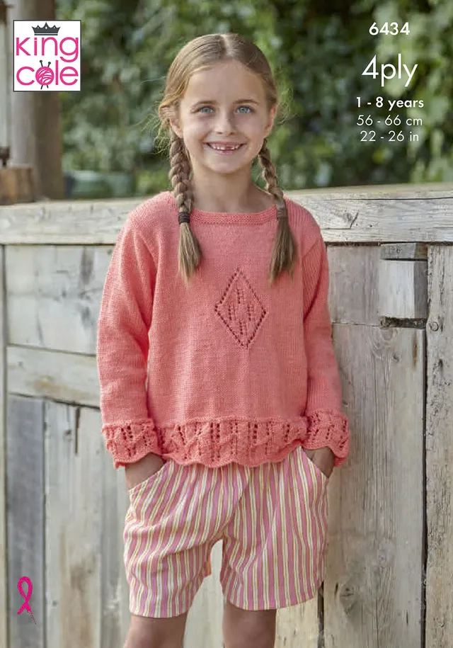 king-cole-6434-strickanleitung-cardigan-und-top-cherished-4ply image 1