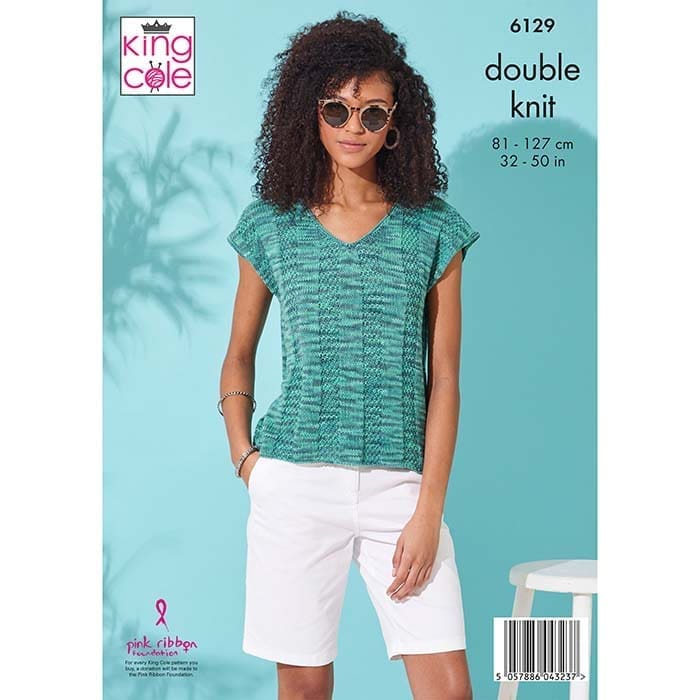king-cole-6129-tops-strickanleitung-linendale-reflections-dk image 2