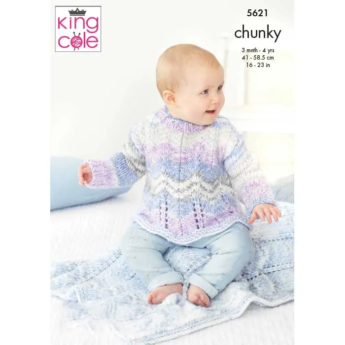 king-cole-5621-strickanleitung-pullover-decke-chunky image 1