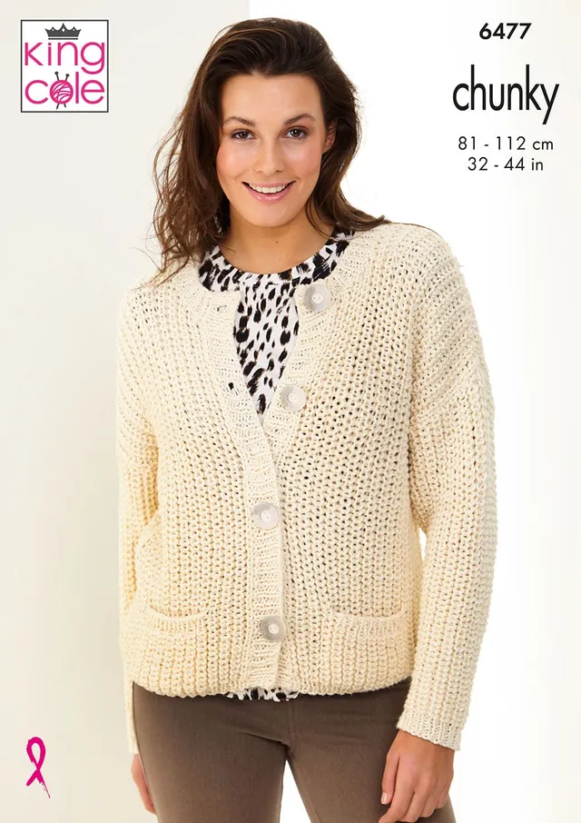 king-cole-6477-simply-denim-chunky-cardigan-pullover-anleitung image 1