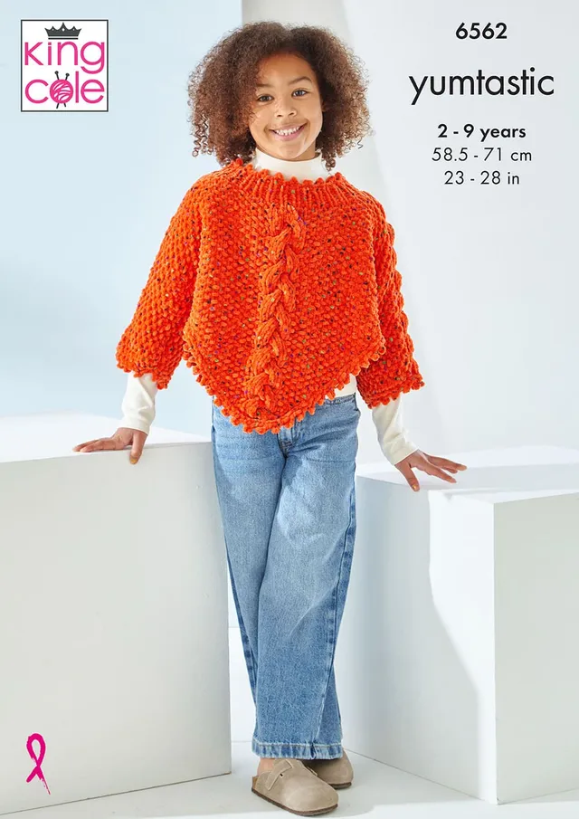 king-cole-p6562-strickanleitung-poncho-hoody-yumtastic image 1