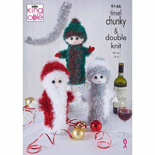 king-cole-patterns-9146-strickanleitung-flaschenh-lle-weihnachten image 1