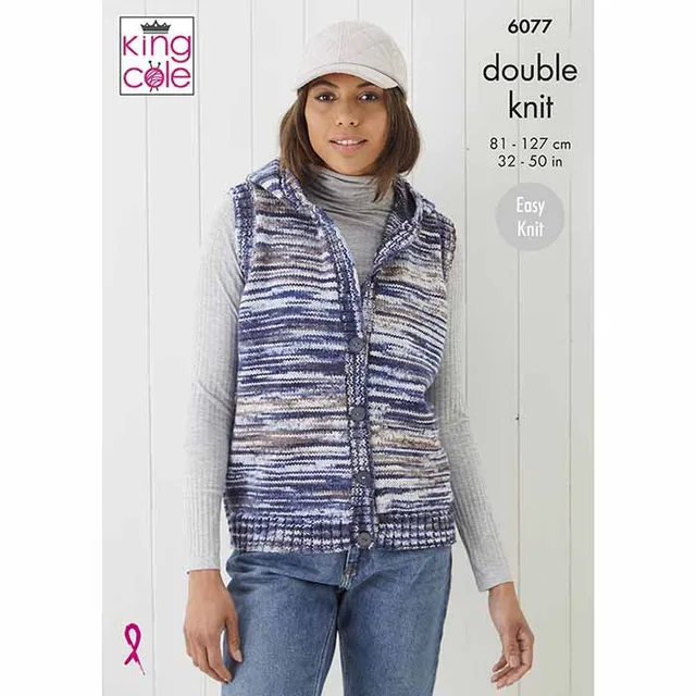 king-cole-6077-bodywarmer-strickanleitung-camouflage-dk image 1