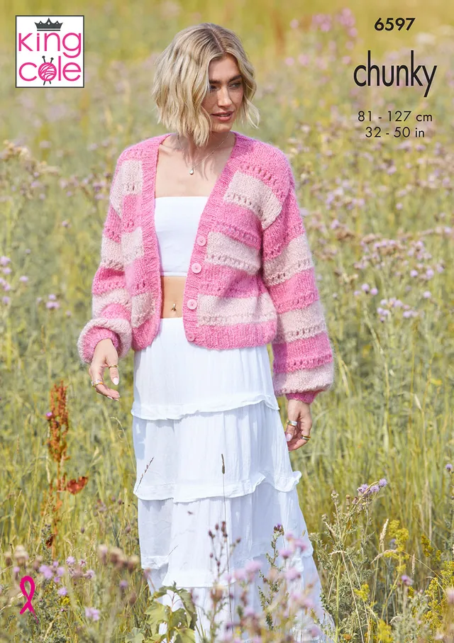 king-cole-patterns-6597-strickanleitung-pullover-cardigan-chunky image 1