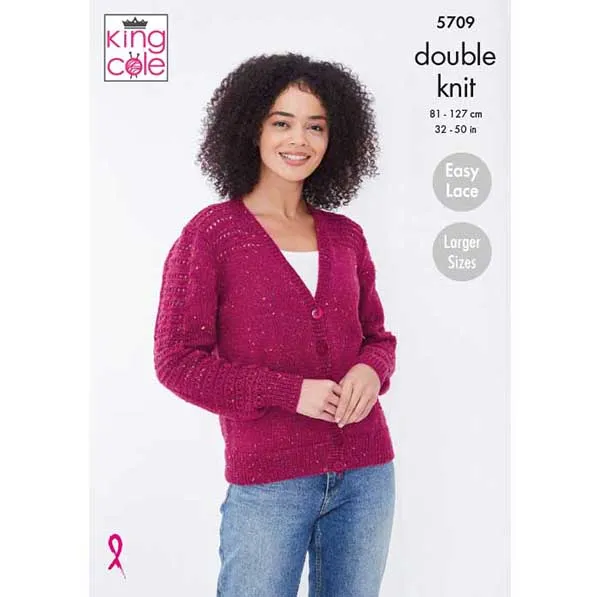 king-cole-patterns-5709-strickanleitung-pullover-jacke-tweed image 1
