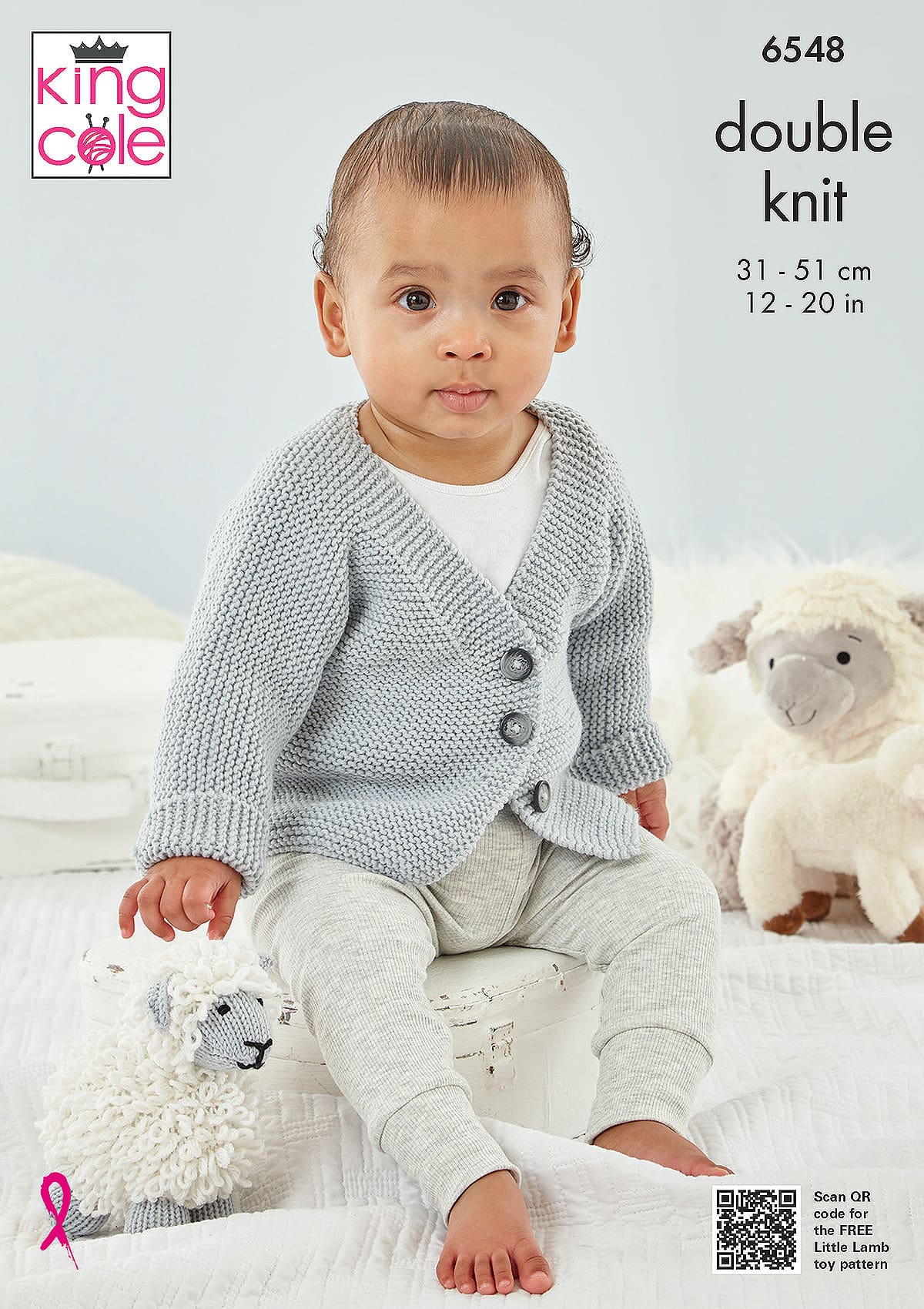 king-cole-6548-cardigan-strickanleitung-little-lamb-dk image 1