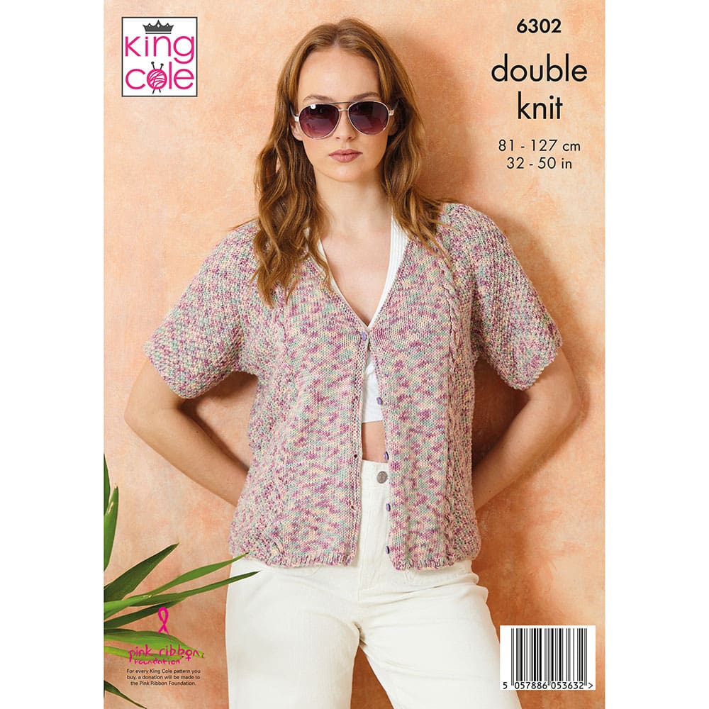 king-cole-patterns-6302-strickanleitung-cardigan-cottonsoft-crystal-dk image 2