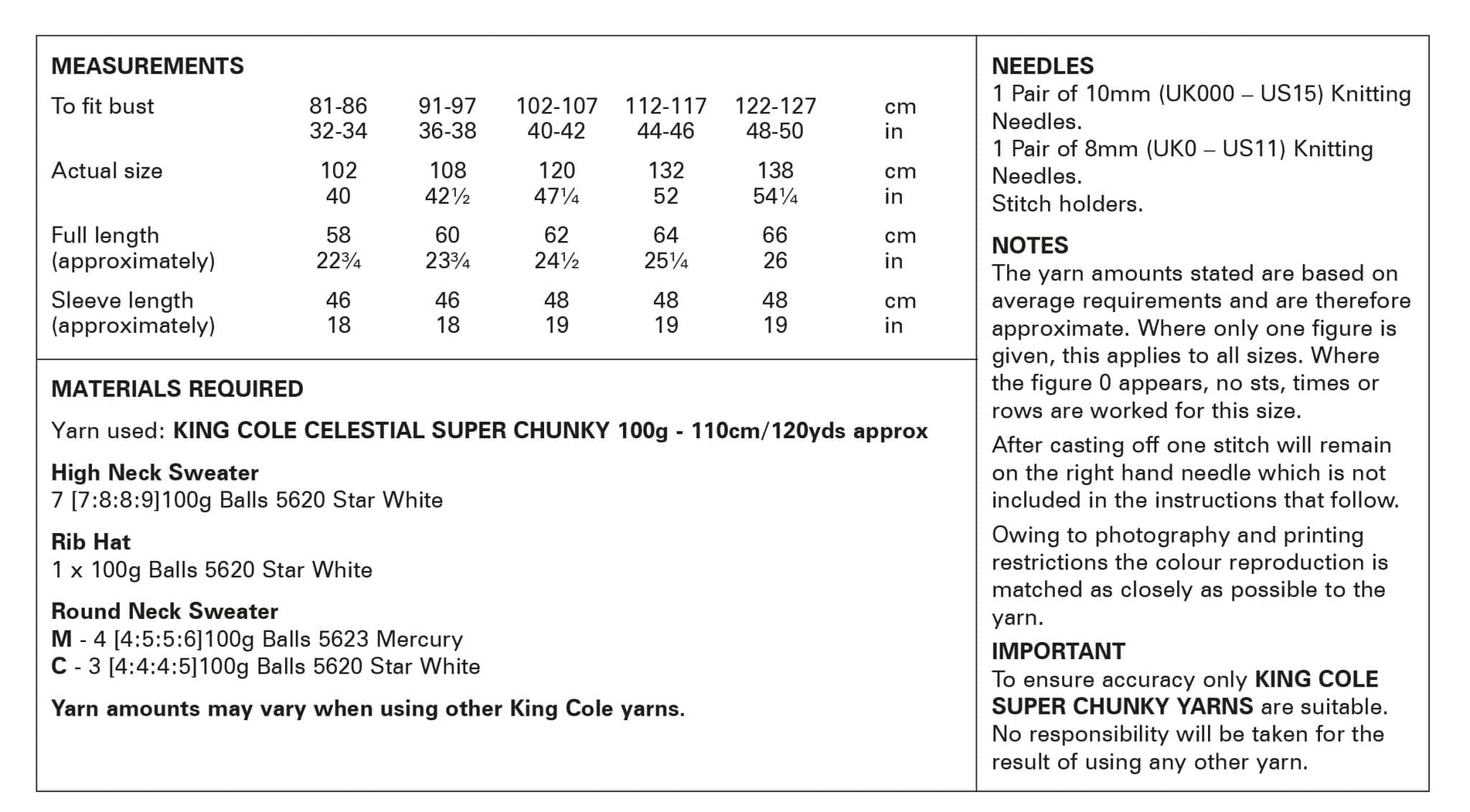 king-cole-6066-strickanleitung-pullover-m-tze-celestial-chunky image 3