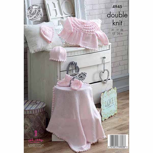 king-cole-4945-baby-set-strickanleitung-comfort-dk-jacke-decke image 2