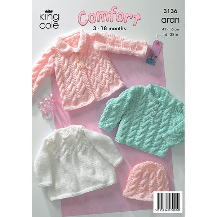 king-cole-patterns-3136-strickanleitung-mantel-kleid-aran image 2