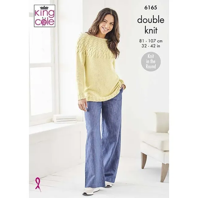 king-cole-6165-finesse-cotton-silk-pullover-strickanleitung image 1
