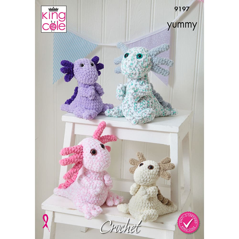 king-cole-9197-toy-axolotls-strickanleitung-kuscheltier image 1