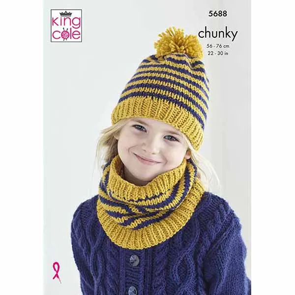 king-cole-patterns-5688-cardigan-strickanleitung-ultra-soft-chunky image 1