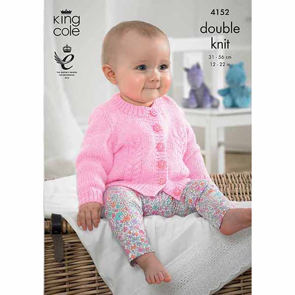 king-cole-4152-strickanleitung-baby-cardigans-baby-dk image 1