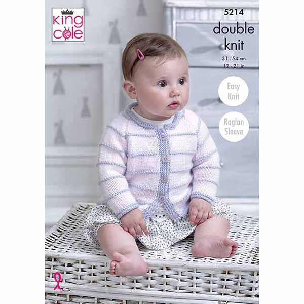 king-cole-5214-raglan-cardigans-strickanleitung-jacke image 1