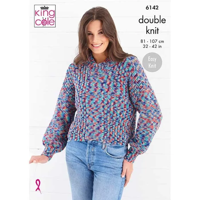 king-cole-6142-strickanleitung-pullover-top-jitterbug-dk image 1