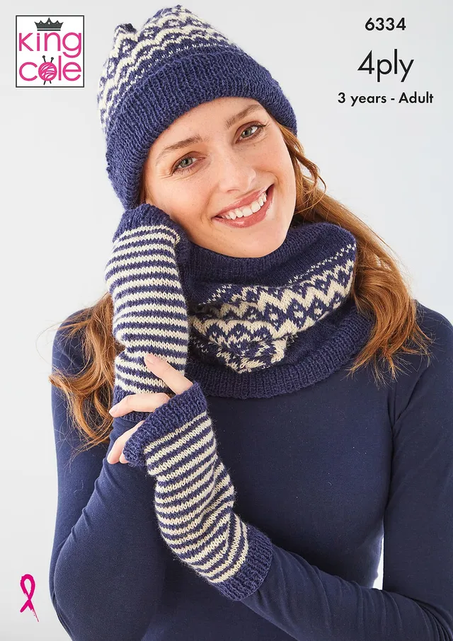 king-cole-6334-strickanleitung-familien-accessoires-tiptoe-4ply image 1