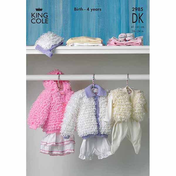 king-cole-patterns-2985-strickanleitung-jacke-bolero-m-tze-dk image 1