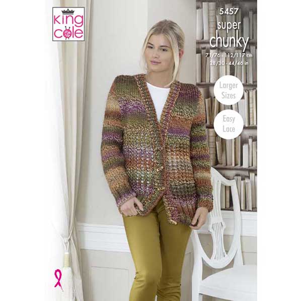 king-cole-5457-strickanleitung-jacke-m-tze-explorer-chunky image 1