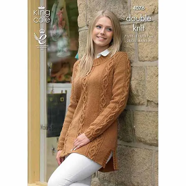 king-cole-4076-strickanleitung-pullover-cardigan-merino-dk image 1