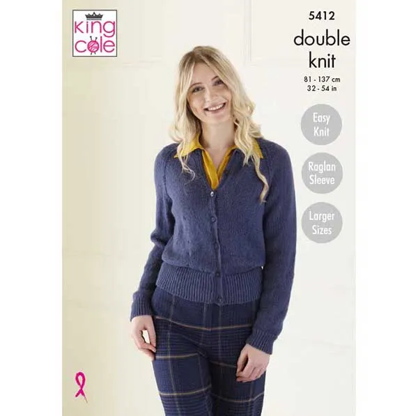 king-cole-5412-strickanleitung-cardigans-baby-alpaca-dk image 1