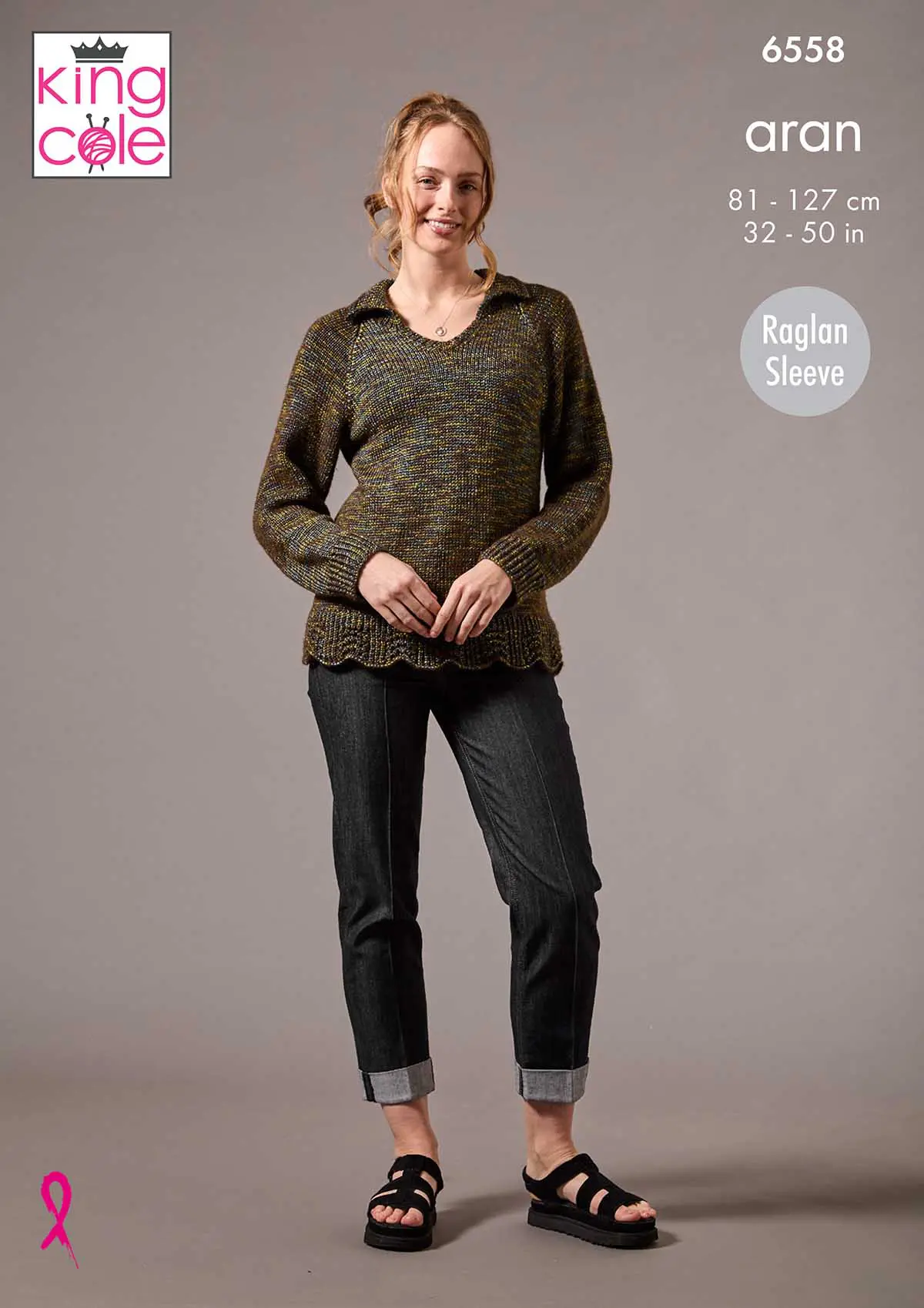 king-cole-6558-firefly-aran-pullover-strickanleitung image 1